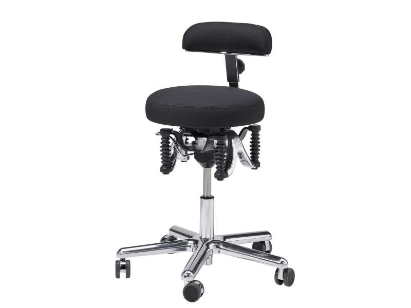 Ergonomischer Bürostuhl schwarz Schreibtischstuhl ergonomisch Drehstuhl Haider BIOSWING Boogie flat