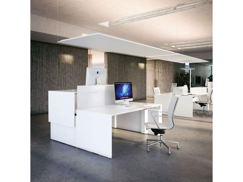 höhenverstellbarer Schreibtisch Büro Schreibtische Büromöbel, Fantoni, Quaranta5
Doppelarbeitsplatz