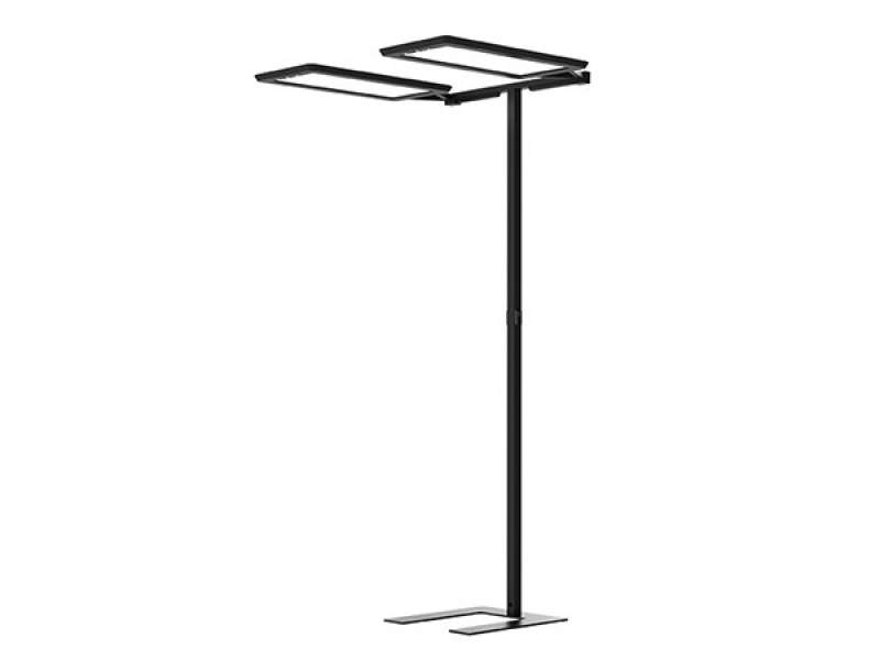 LED Stehleuchten dimmbar Stehleuchte modern Büroleuchte schwarz Waldmann Yara.doubleU