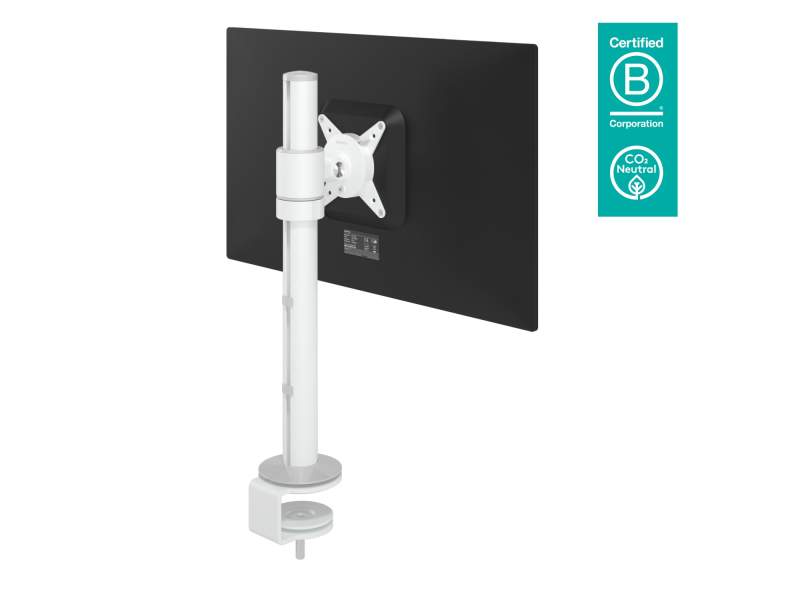 Monitorarm Aluminium Monitorhalterung, Tischklemme, Kabellochbefestigung, Monitor-Befestigung Dataflex Viewlite Monitorarm in weiss 100