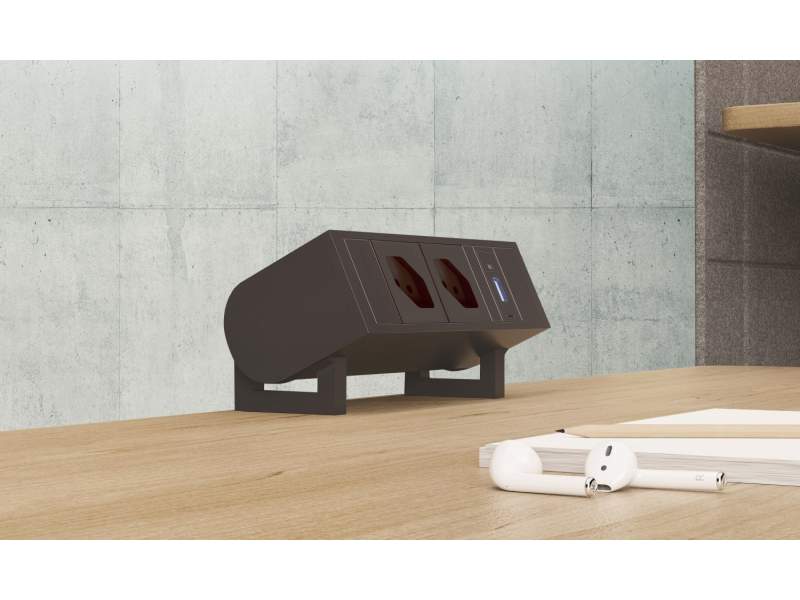 Elektro-Steckdosen schwarz IT/EDV-Dosen Max Hauri CONNECT SUPRA