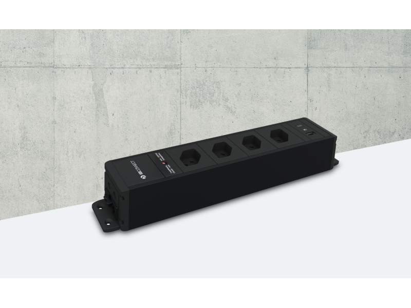 Elektro-Steckdosen schwarz IT/EDV-Dosen Max Hauri CONNECT CUBO