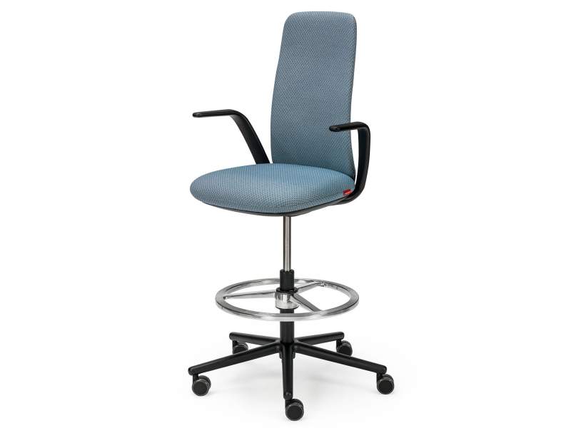 Counterstuhl blau Counterstühle drehbar Drehstühle Haworth Nia Stool