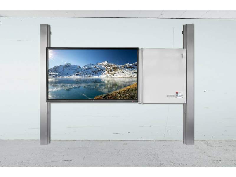 Säulenwandtafel mit interaktivem Display
 | Interaktive Boards/Tafeln, Hunziker, Interaktive Tafel  Modell 121DI