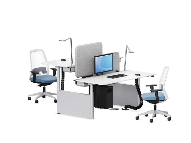 Büro höhenverstellbarer Schreibtisch höhenverstellbar Büromöbel Schreibtische VS Serie 910 Twin elektrisch