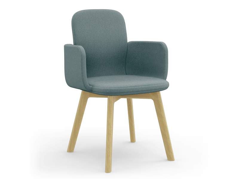 Besucherstuhl Holz Sessel Lounge Besucherstühle grün Viasit Lirix