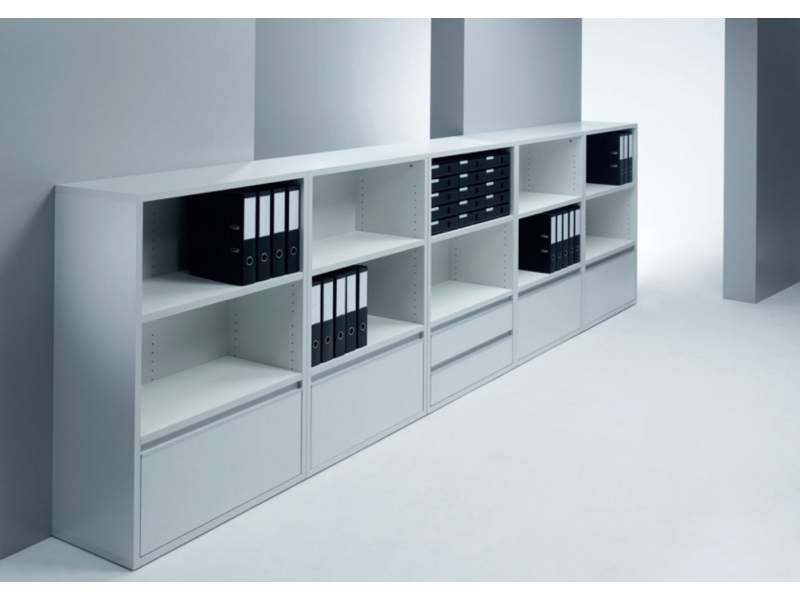 Büroschrank Schubalden weiß büro schrank modular, Zemp, LUZIFER Modulregale