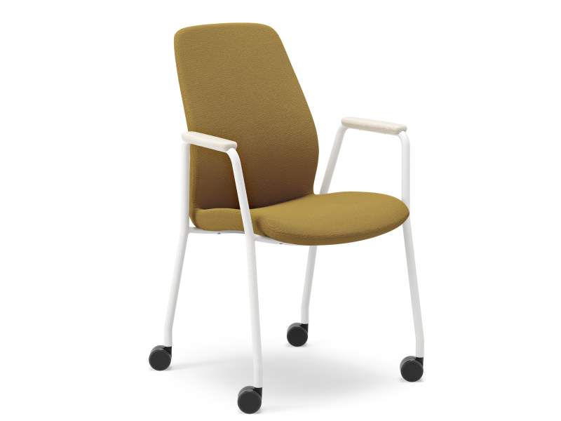 Besucherstuhl braun Besucherstühle mit Rollen Konferenzstuhl Büro Konferenzstühle Kinnarps Siro