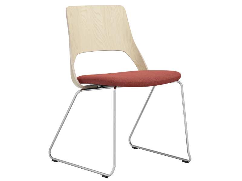 Besucherstuhl rot Besucherstühle Kuffengestell Konferenzstühle Cafeteria Stühle, Kinnarps Embrace