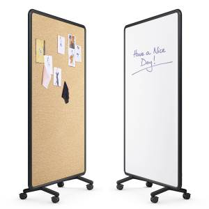 Whiteboard fahrbar Korktafel mit Rollen Sedus se:lab pin & write