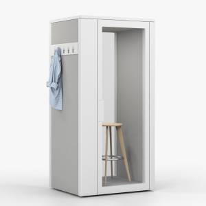 Abgeschirmte Arbeitsplätze abgeschirmte Raumelemente weiss Raumelement Büro Talky S75 x Vitra