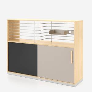 Sideboard Büro Schiebetürschrank Holz Nowy Styl Play&Work Aktenschrank