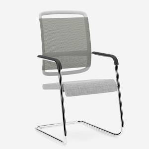 Besucherstuhl grau Freischwinger Konferenzstuhl Büro Konferenzstühle Nowy Styl xenium frame Mesh