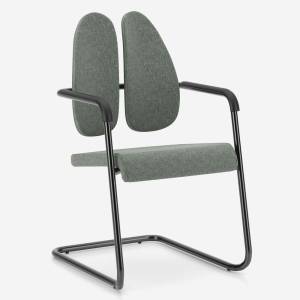 Besucherstuhl grau Freischwinger Konferenzstuhl Büro Konferenzstühle Nowy Styl xenium frame duo-back