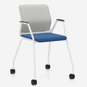 Besucherstuhl blau grau Besucherstühle Konferenzstuhl mit Rollen Konferenzstühle Nowy Styl YouTEAM