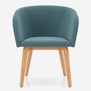 Loungesessel grün Sessel Lounge Holz Besucherstuhl Nowy Styl Naudu