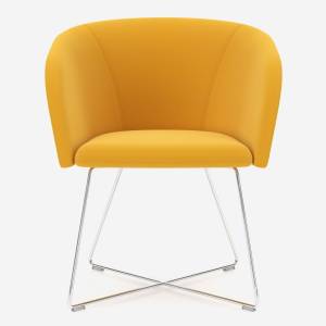 Loungesessel gelb Sessel Lounge Besucherstuhl Nowy Styl Naudu