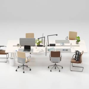 Team-Tisch Büro Team-Tische Teamwork Arbeitstisch Vitra Joyn 2 Platform