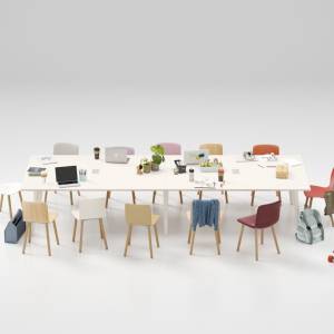 Besprechungstisch gross Besprechungstische Konferenztisch Vitra Joyn 2 Meet
rechteckige Tischplatte