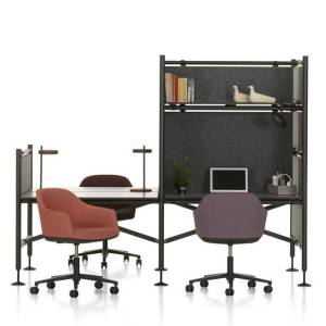 Bürosystem Schreibtische modulare Büromöbelsysteme Schreibtisch schwarz Regal Vitra Comma