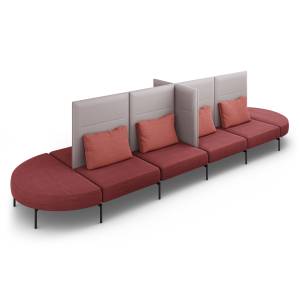 Sitzinsel mit Trennwand Lounge oval