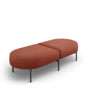 Bank orange Bänke Lounge Brunner oval