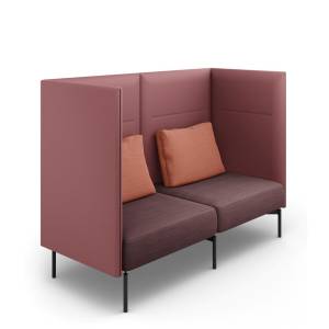 Bank mit Trennwand Lounge oval