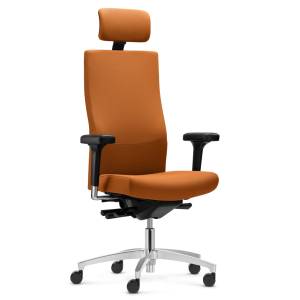 Bürostuhl braun Bürodrehstuhl mit Kopfstütze Drehstühle Büro Dauphin Shape XE