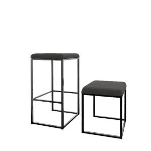 Barstuhl schwarz Barhocker, Febrü, Hocker