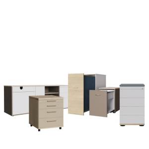 Rollcontainer Büro kleiner Büroschrank abschließbar Bürocaddy Febrü, Container