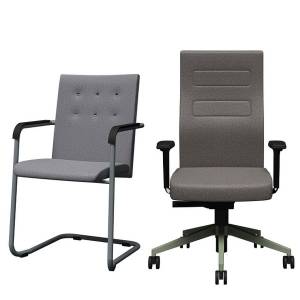 Ergonomischer Bürostuhl mit Kopfstütze schwarz Freischwinger Besucherstuhl Büro Febrü F3