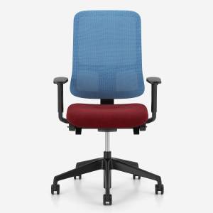 Büro Drehstuhl blau rot Drehstühle Netzgewebe Bürostuhl mit Armlehnen Nowy Styl Utila