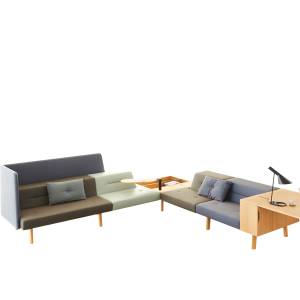 Möbel für Warte und Empfangsbereiche Loungesofa Loungemöbel Modulare Sitzelemente ophelis Docks Landschaften