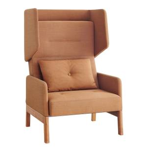 Loungesessel braun Sessel Lounge Holz ophelis docks Ohrensessel