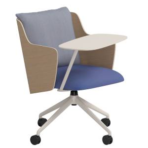 Sessel mit Rollen Stuhl mit kleinem Tisch Schulungssessel ophelis sum move