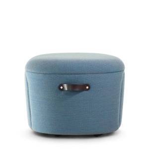 Polsterhocker blau Hocker Lounge Girsberger Cina Hocker