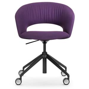 Drehstuhl höhenverstellbar mit Rollen Drehstühle violett Konferenzstuhl Konferenzstühle Girsberger Calina
