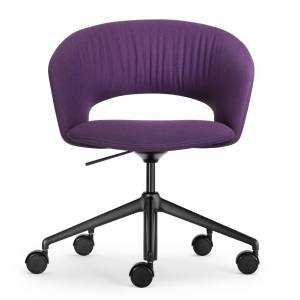 Drehstuhl höhenverstellbar mit Rollen Drehstühle violett Konferenzstuhl Konferenzstühle Girsberger Calina