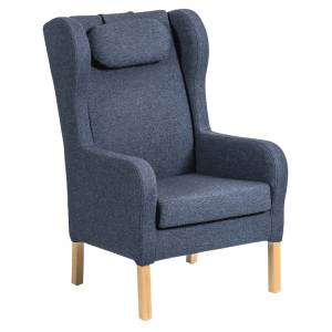 Loungesessel blau Sessel Lounge Holz NC Nordic Care Choice