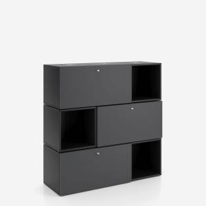 Modulare Büromöbelsysteme Regale Büro Stauraummöbel schwarz Nowy Styl Oxo Schränke & Sideboards