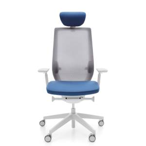 Drehstuhl blau Bürostuhl Design Bürostühle mit Armlehnen Netzgewebe Drehstühle mit Kopfstütze Profim AccisPro