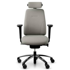 Büro Drehstuhl grau Drehstühle mit Kopfstütze Bürostuhl RH Logic Black 200