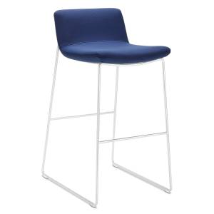 Barhocker blau Barstuhl Stahl Connection Swoosh
