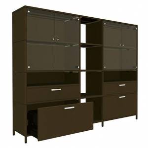 Büroschrank braun büro schrank | modular  Embru, eQ Schrankmodul