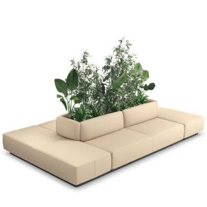 Pflanzelement Lounge Insel Sofa beige se:living Plant Bench