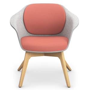 Loungesessel grau orange Sessel Holz Lounge Sedus se:lounge light