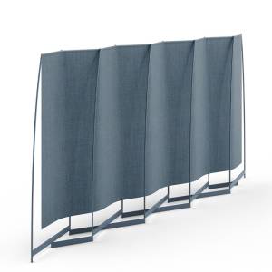 Raumtrenner blau Trennwandsystem mobile Stellwände Aluminium Trennwand Brunner folid