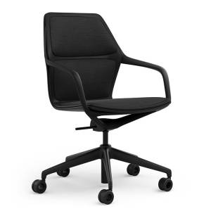 Konferzendrehstuhl schwarz Konferenzsessel Home Office Drehstuhl mit Rollen Konferenz Brunner ray