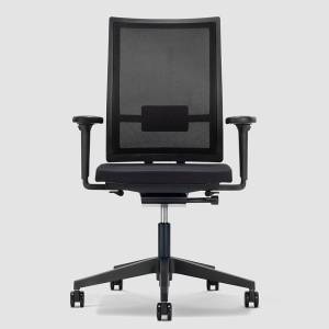 Bürostuhl schwarz Bürodrehstuhl mit Armlehnen Bürodrehstühle Netzgewebe Bene B_Run