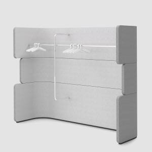Garderobe grau Garderoben Trennwand Bene DOCKLANDS Coat Rack